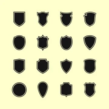 Shield icons Stock Illustration