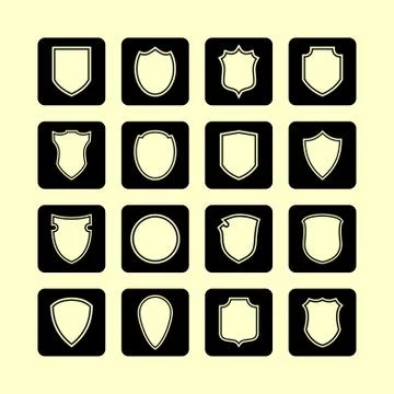 Shield icons Stock Illustration