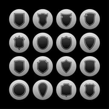 Shield icons Stock Illustration