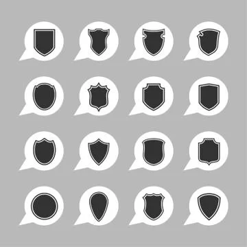 Shield icons Stock Illustration