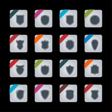 Shield icons Stock Illustration