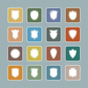 Shield icons Stock Illustration
