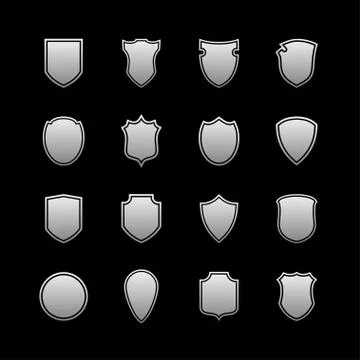 Shield icons Stock Illustration