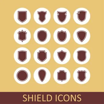 Shield icons Stock Illustration