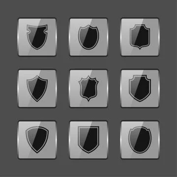 Shield icons Stock Illustration