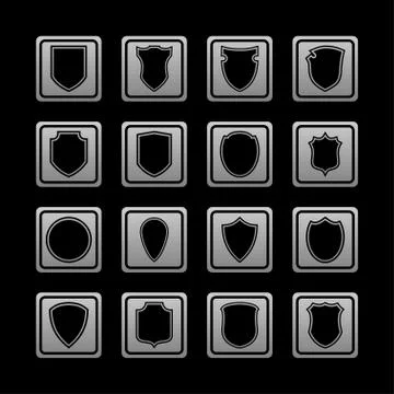 Shield icons Stock Illustration