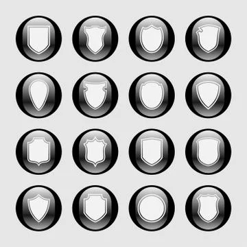 Shield icons Stock Illustration