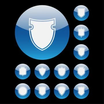 Shield icons Stock Illustration