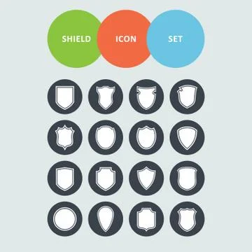Shield icons Stock Illustration