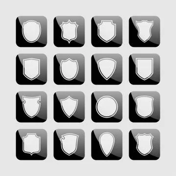Shield icons Stock Illustration