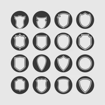 Shield icons Stock Illustration