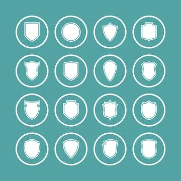 Shield icons Stock Illustration