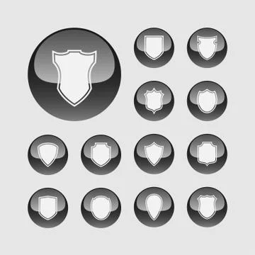 Shield icons Stock Illustration