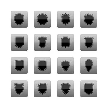 Shield icons Stock Illustration
