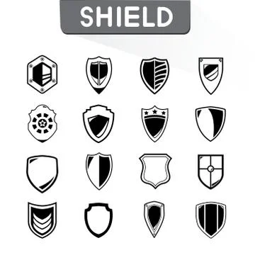 Shield icons Stock Illustration