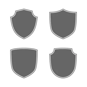 Shield icons set Stock Illustration