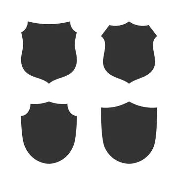Shield icons set Stock Illustration