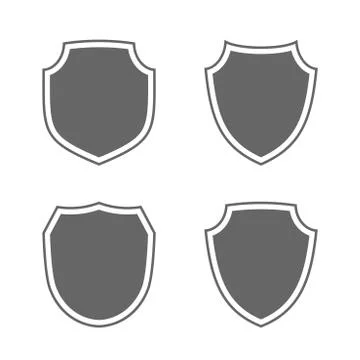 Shield icons set Stock Illustration