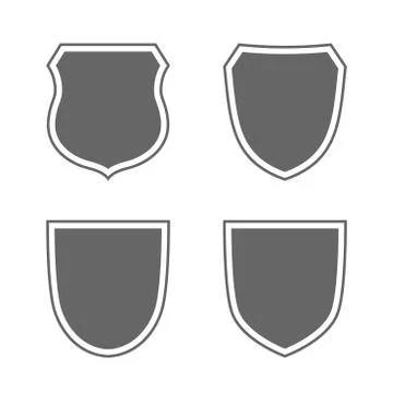 Shield icons set Stock Illustration