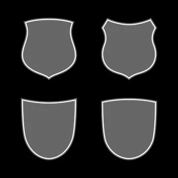 Shield icons set Stock Illustration