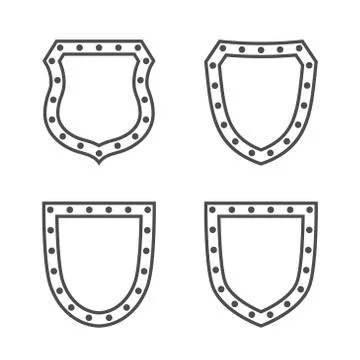 Shield icons set Stock Illustration