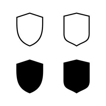 Shield icons vector. Protection icon. Security sign and symbol Illustrazione stock