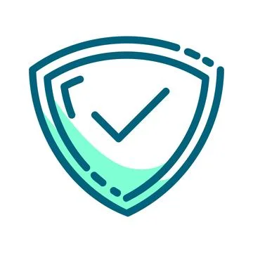 Shield insurance protect e commerce dual tones icon. Stock Illustration