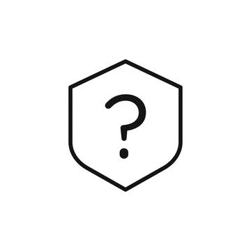 Shield Interrogation Icon Series Security and Protection Illustrations for .. Stock Illustration