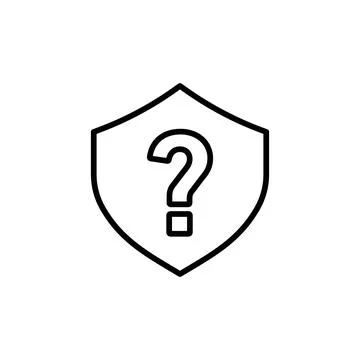Shield Interrogation Icon Set Security and Defense Illustrations for Safety.. Stock Illustration