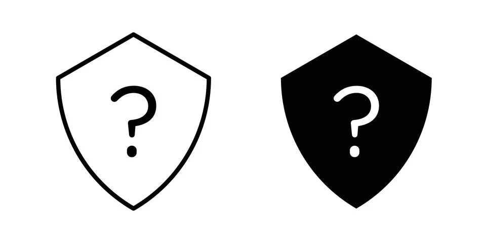 Shield interrogation icon vector editable eps10 Stock Illustration