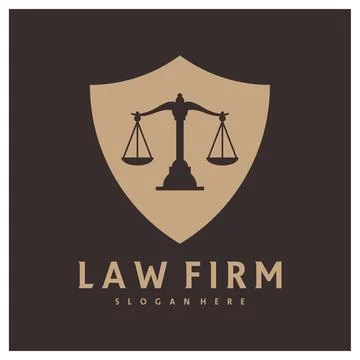 Shield Justice logo vector template, Creative Law Firm logo design concepts Illustrazione stock