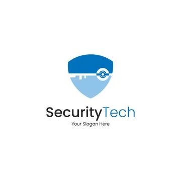Shield with key combine icon design for cybersecurity and tech brand identity Illustrazione stock