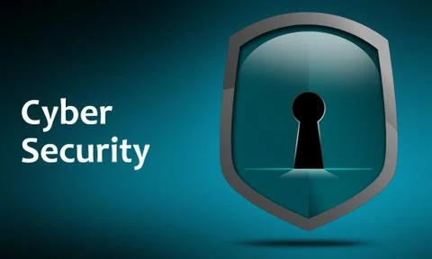 Shield With Keyhole icon. Cyber security concept Stockillustratie
