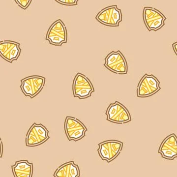 Shield kingdom medieval heraldry vector seamless pattern Stock Illustration
