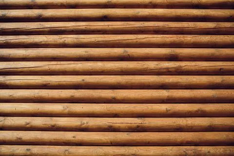 Shield with a large number parallel wooden logs texture Stockfoto's
