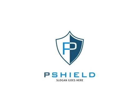 Shield Letter P Logo Template イラスト素材