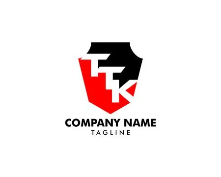 Shield Letter TTK Logo Template Stock Illustration