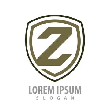 Shield letter Z concept design. Symbol graphic template element vector Stock Illustration