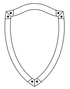Shield line art vector icon protect and security outline symbol. Stock Illustration