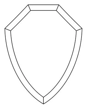 Shield line art vector icon protect and security outline symbol. Stock Illustration