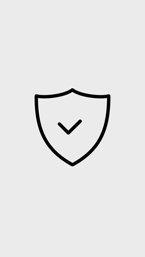 Shield line icon with checklist animated. Stock Footage 297141839