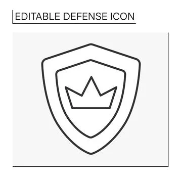Shield line icon Stock Illustration