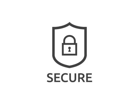 Shield line icon, Internet VPN Security Concept vector illustration Stock Illustration