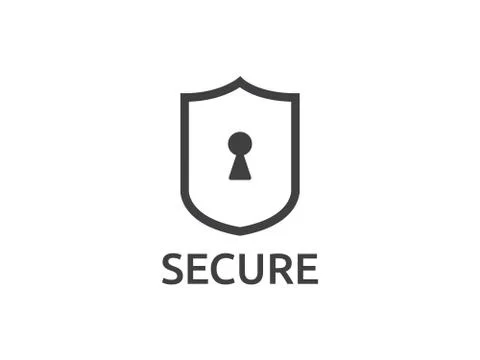 Shield line icon, Internet VPN Security Concept vector illustration Stock Illustration