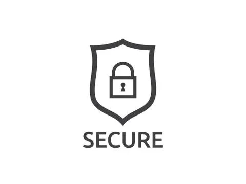 Shield line icon, Internet VPN Security Concept vector illustration Stock Illustration