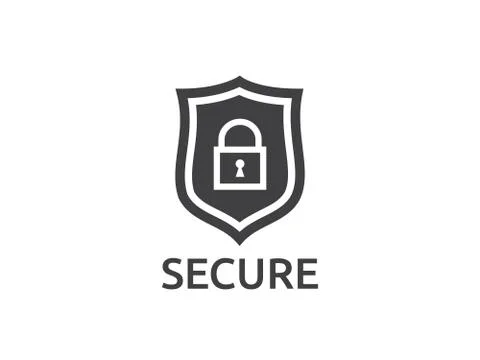 Shield line icon, Internet VPN Security Concept vector illustration Stock Illustration