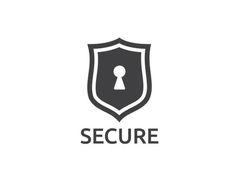 Shield line icon, Internet VPN Security Concept vector illustration Stock Illustration