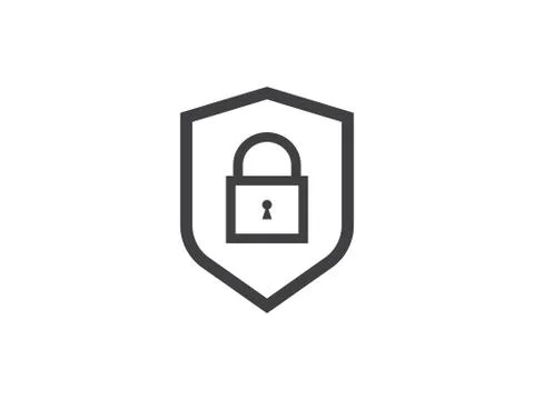 Shield line icon, Privacy Data protection and Internet VPN Security Concept v Stock Illustration