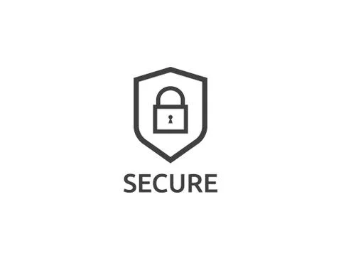 Shield line icon, Privacy Data protection and Internet VPN Security Concept v Stock Illustration