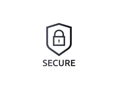 Shield line icon, Privacy Data protection and Internet VPN Security Concept v Stock Illustration